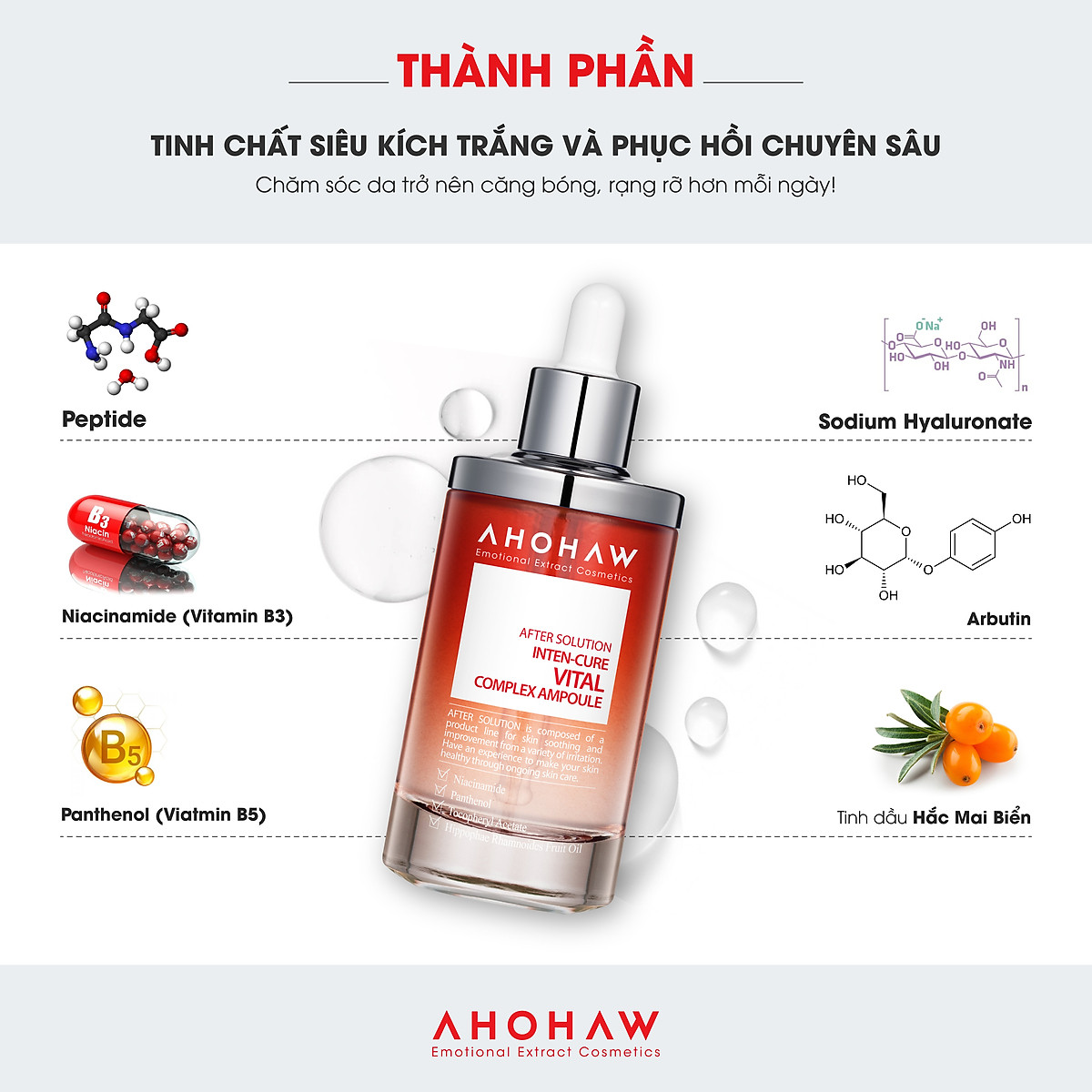 Tinh Chất Kích Trắng Ahohaw After Solution Inten-Cure Vital Complex Ampoule - Hàng Chính Hãng