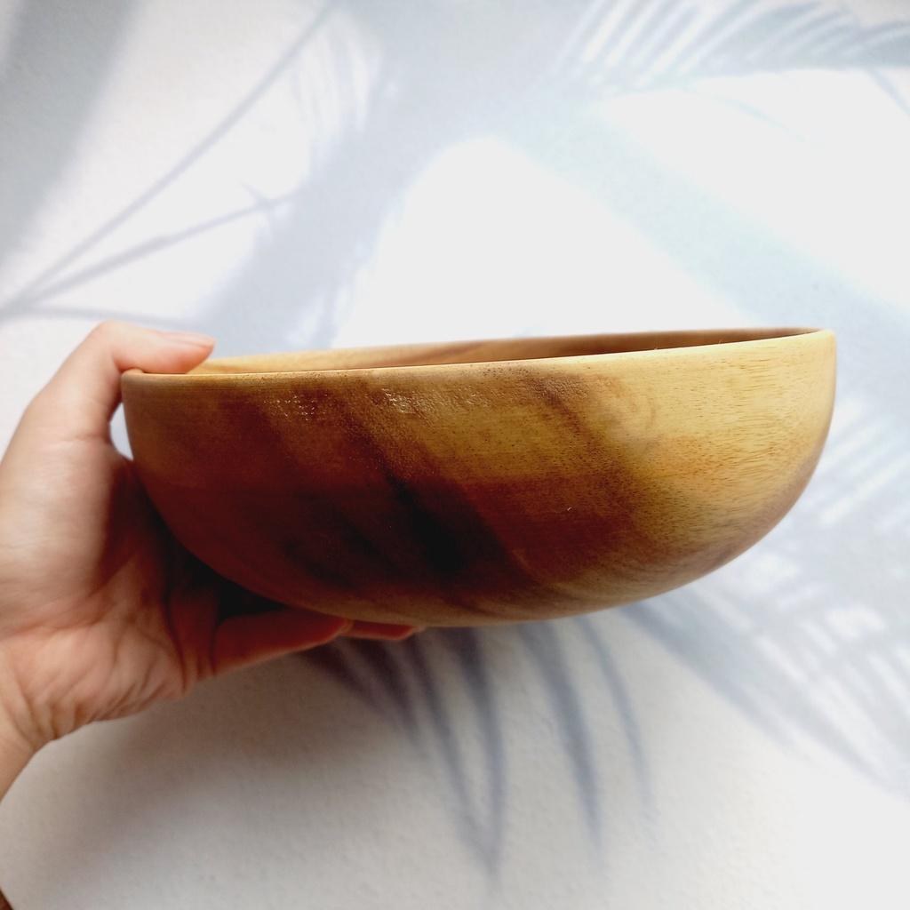 Bát Keo Tự Nhiên 20x7 cm, Bát Đựng Salad, Soup Cháo, Bát Mỳ, Phụ Kiện Nhà Bếp An Toàn