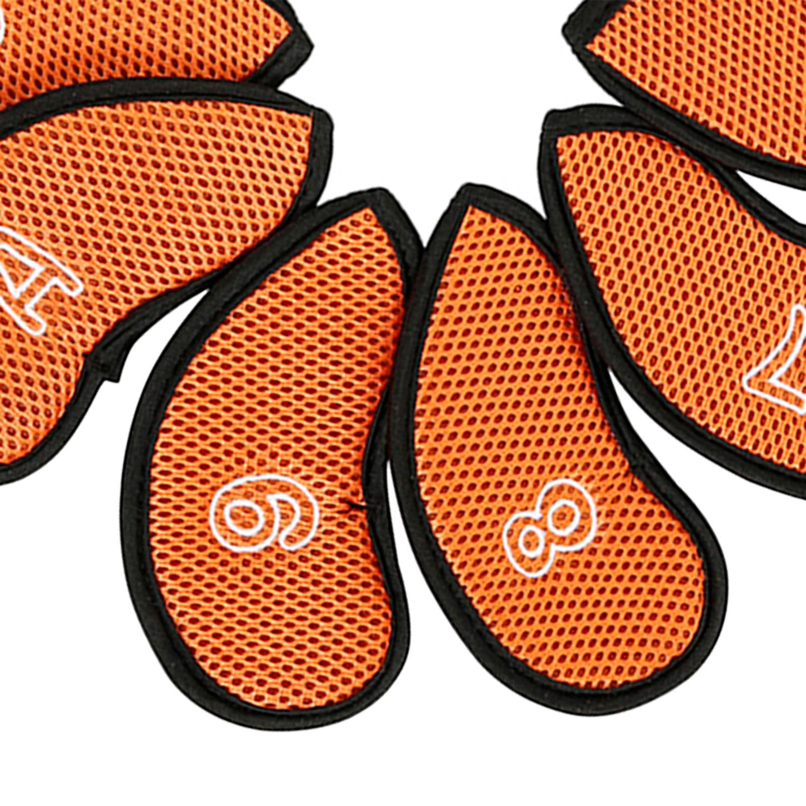 10x Golf Club Headcovers with Large Number Mark Golf Training Equipment Protector Cases Golf Iron Covers Set for Putters Golfers Display