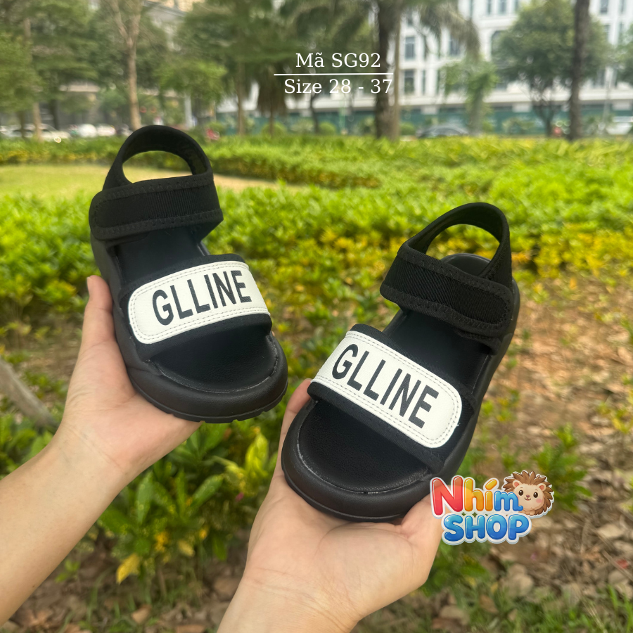 Sandal bé gái GLLINE 4 – 12 tuổi quai dán tiện lợi, đế mềm chống trơn – đi học, đi chơi, đi biển NHÍM SHOP SG92