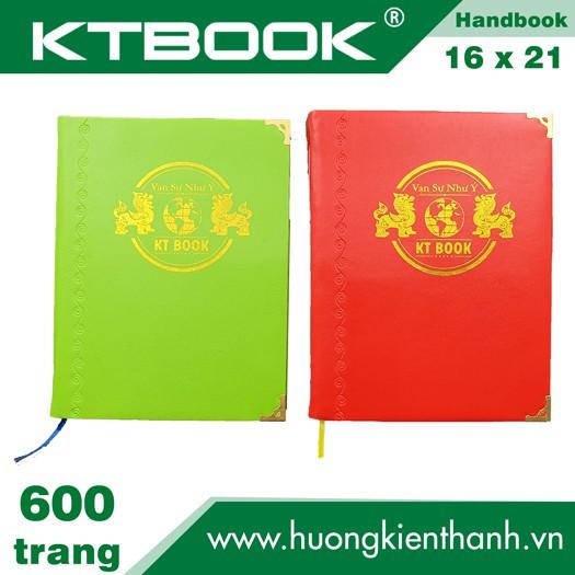 SỔ GHI CHÉP BÌA DA HANDBOOK CAO CẤP 600 trang size A5 ruột giấy in caro