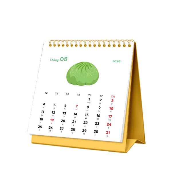 Lịch Bàn Mini - Cake Matcha