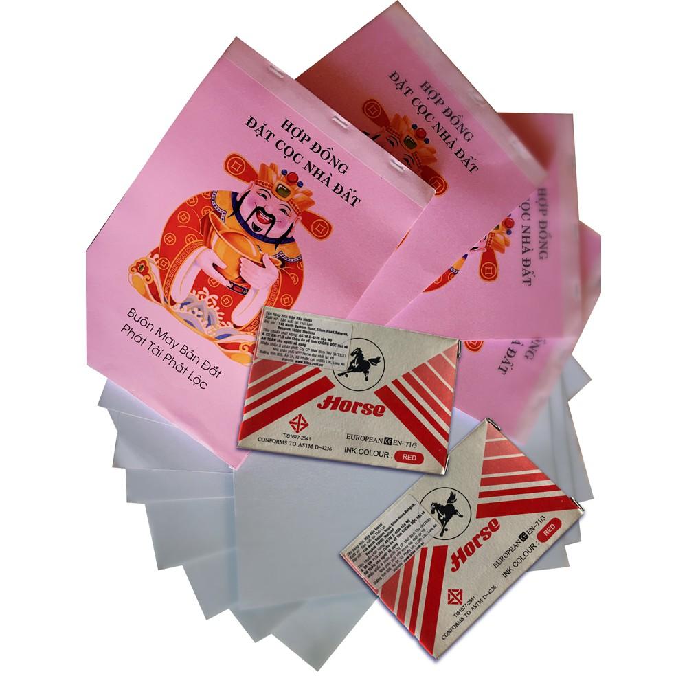 Combo Sổ Cọc Đất THẦN TÀI + 1 hộp Mực Lăn Tay