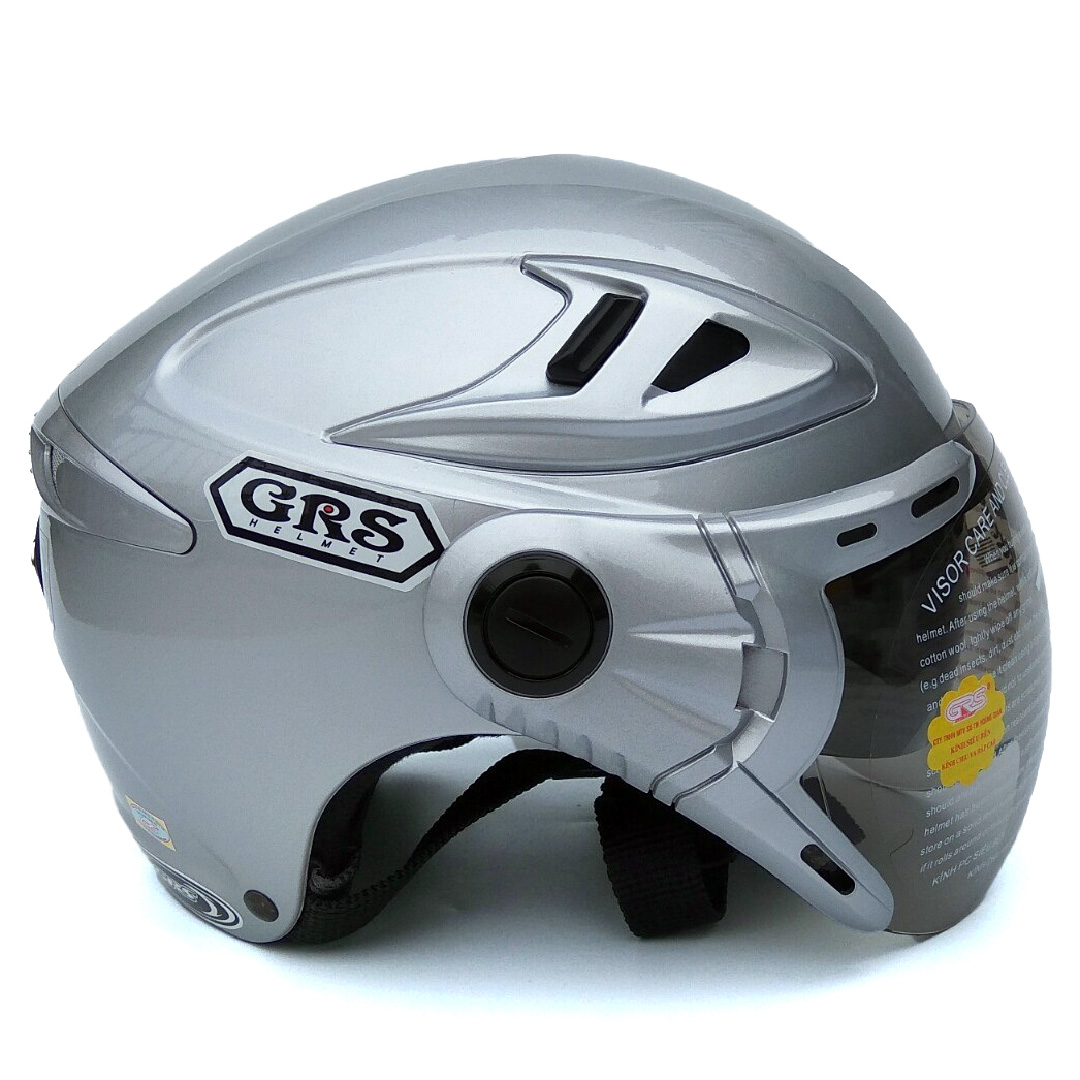 Mũ bảo hiểm nửa đầu GRS A966K - 2 Lớp kính - Tháo được lót