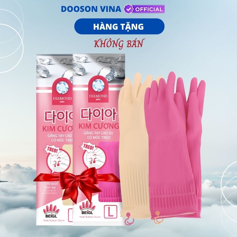Hàng Tặng Không Bán - 2 Đôi Găng Tay Cao Su Tự Nhiên Kim Cương L