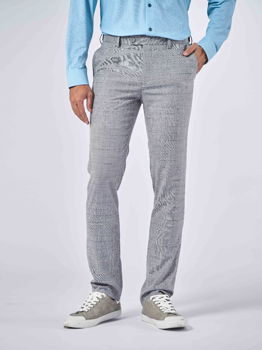 OWEN - Quần âu nam Owen Slimfit có cạp tăng đơ co dãn màu XÁM GHI