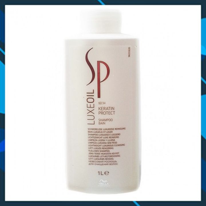 Dầu gội Wella SP Luxeoil Keratin Protect Shampoo phục hồi tóc hư tổn cao cấp Đức 1000ml