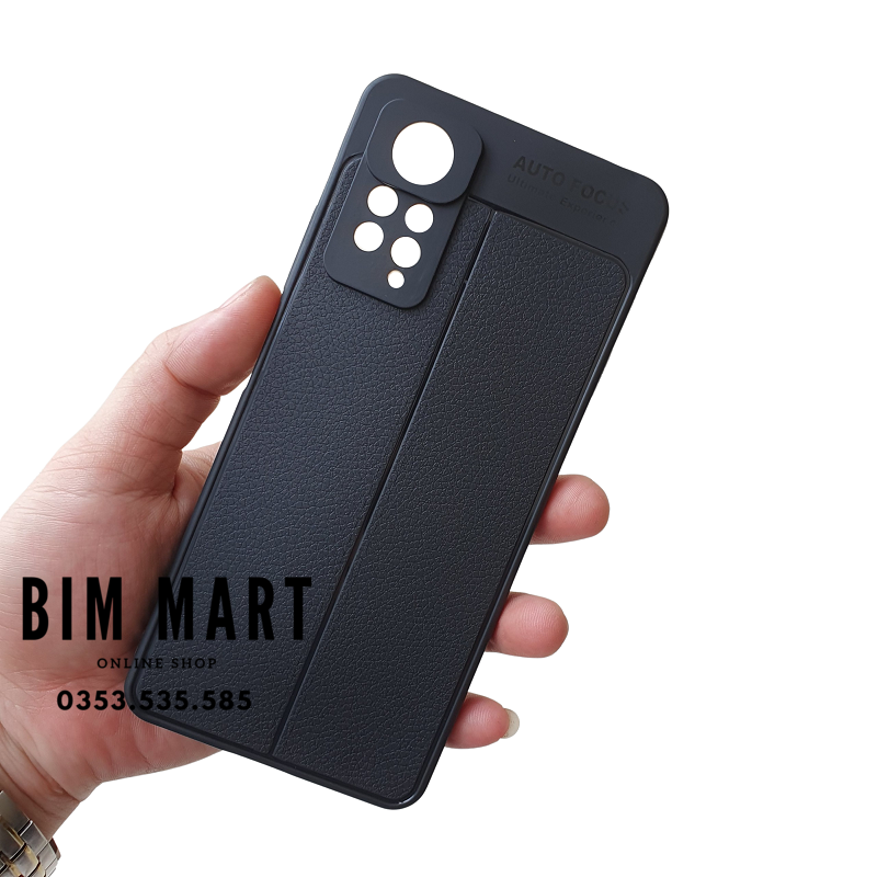 Ốp lưng Auto Focus dành cho Xiaomi Redmi Note 11 Pro 4G silicon vân da - Hàng Chính Hãng