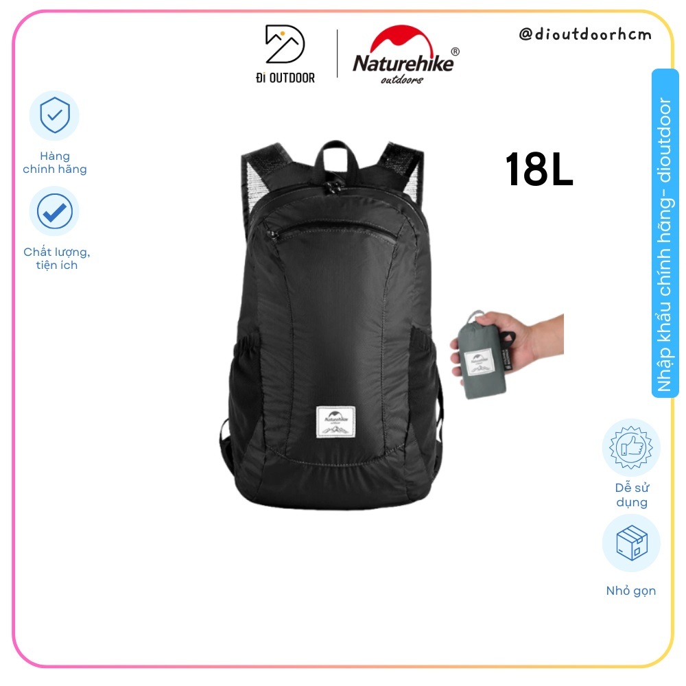 Balo Du Lịch Xếp Gọn Siêu Nhẹ Naturehike 22L NH17A017-B