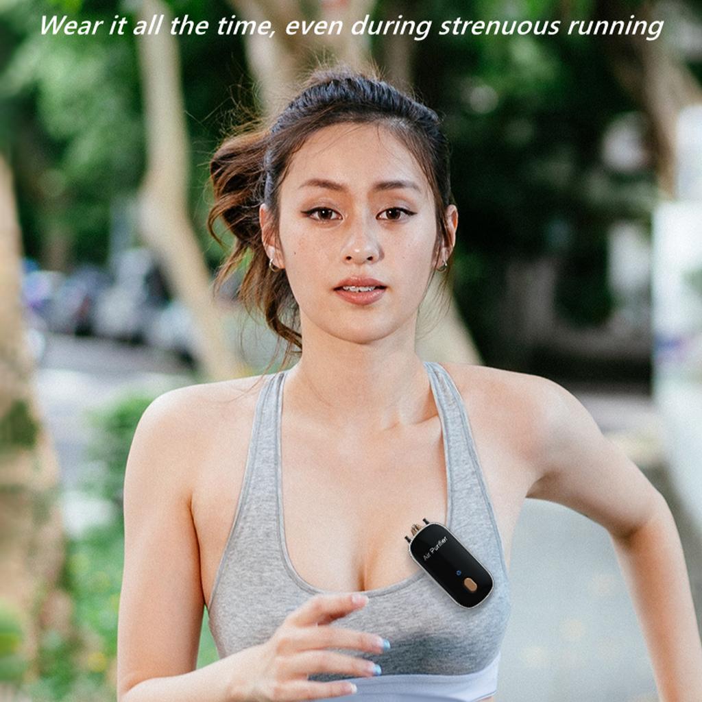 2X Portable Personal Necklace Air Purifier Wearable Freshener Air Cleaner White