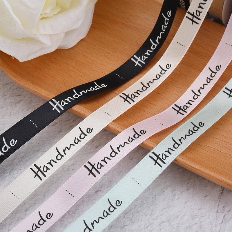 Ruy băng chữ handmade bản 1cm trang trí hộp bánh, decor sản phẩm