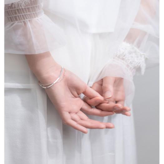 Vòng tay bạc Ý s925 hai lớp S2927 - AROCH Jewelry
