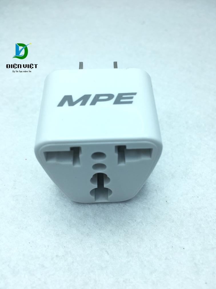 PHÍCH CẮM CHUYỂN 2 CHẤU SANG 3 CHẤU MPE