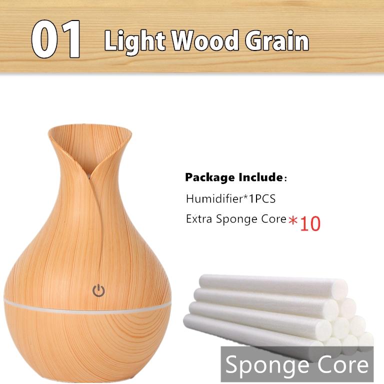Điện Mini Máy Tạo Độ Ẩm Không Khí Tinh Tinh Dầu Khuếch Tán Tinh Dầu Siêu Âm Thanh Vân Gỗ Máy Phun Sương Tạo Độ Ẩm USB Mini Phun Sương Tạo Cho Nhà Xe Ô Tô