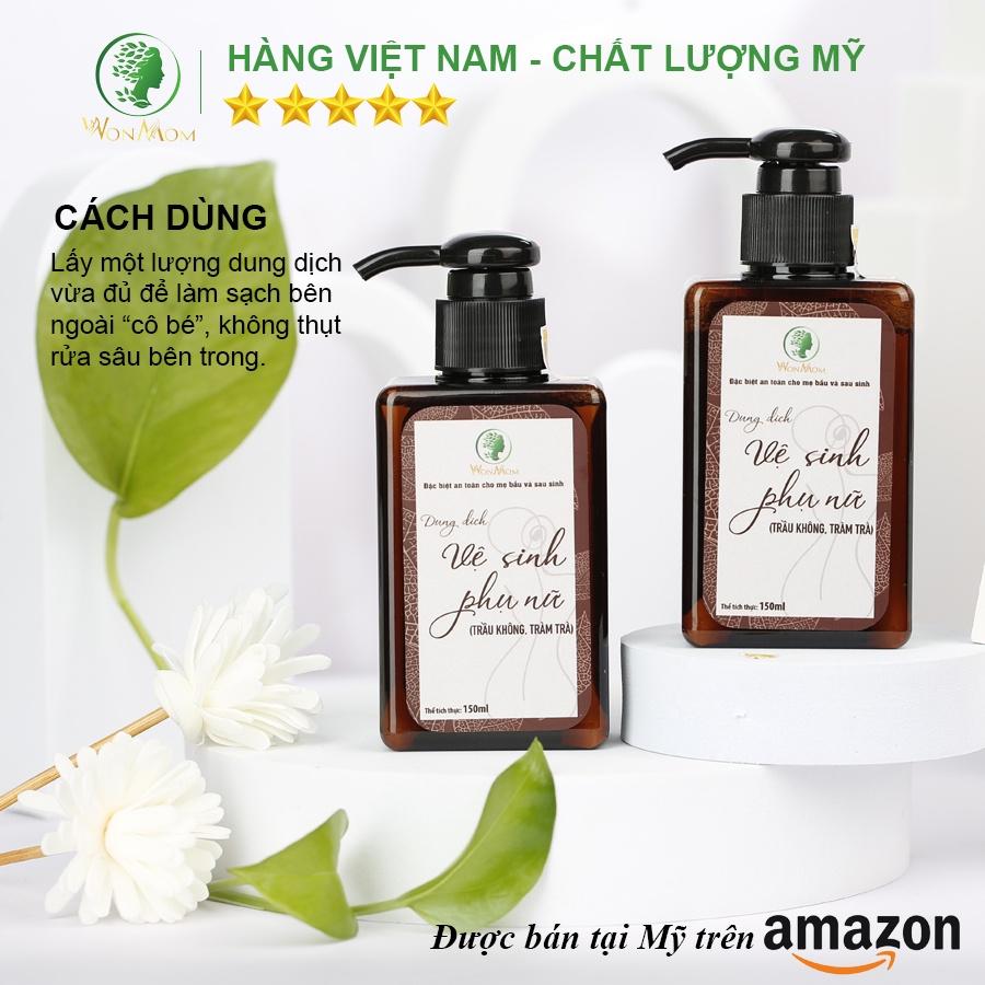 Bộ thảo mộc tắm body và làm hồng &quot; cô bé &quot; Wonmom ( 1 Sữa tắm cho mẹ + 1 Dung dịch vệ sinh )