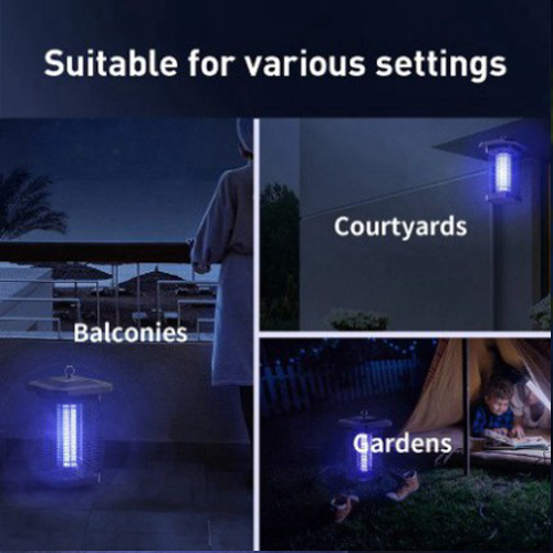 Đèn Bắt Muỗi, Côn Trùng Bằng Công Nghệ Tia UV Nhập Khẩu Chính Hãng Baseus Pavilion Courtyard Mosquito Killer 18W - 4000V Kháng Nước