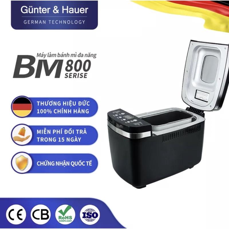 Günter &amp; Hauer Máy làm bánh mì dung tích 3LBS Công suất 850W Máy Làm Bánh Mì Đa Năng Hoàn Toàn Tự Động BM800 - Hàng chính hãng