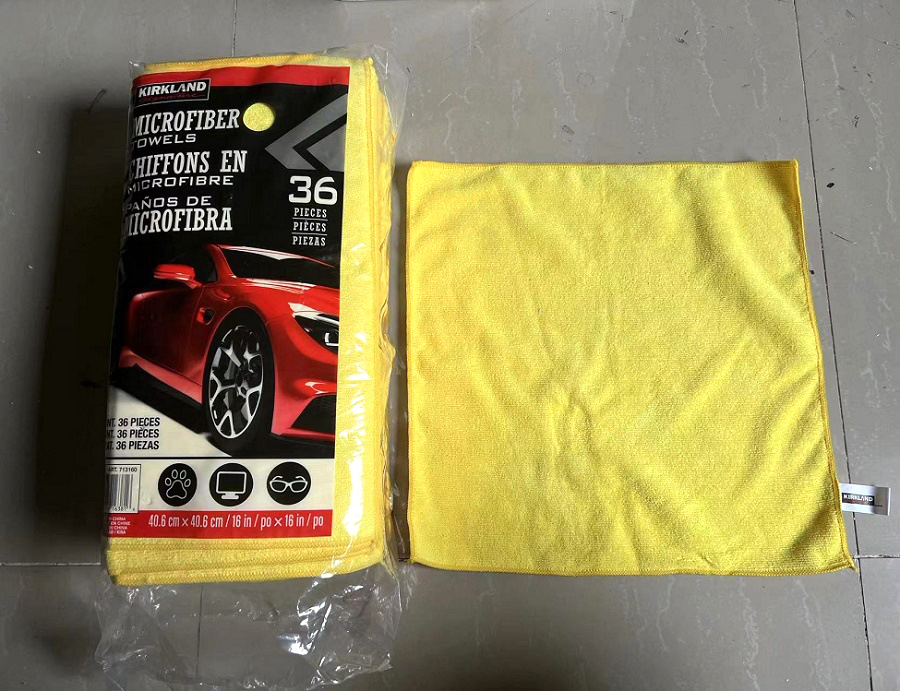 Khăn lau xe hơi và kính đa năng Kirkland Microfiber USA 1 túi x36 khăn