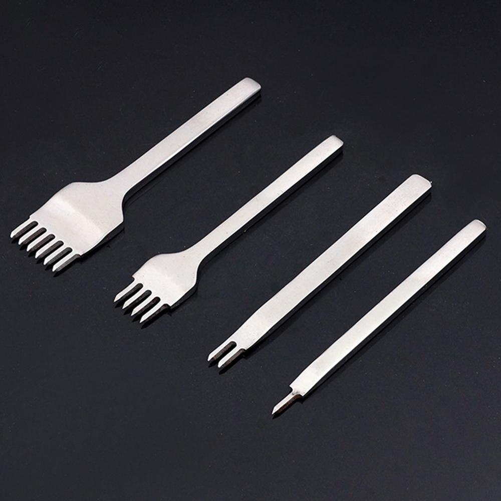 Dụng cụ đục lỗ đồ da bằng Thép không gỉ bốn kích thước 1 2 4 6