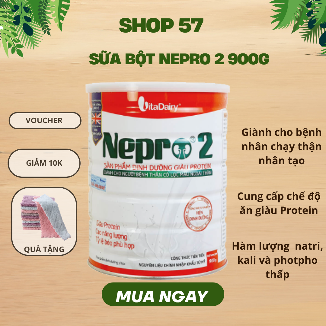 Sữa bột Nepro 2 900g giành cho người chạy thận