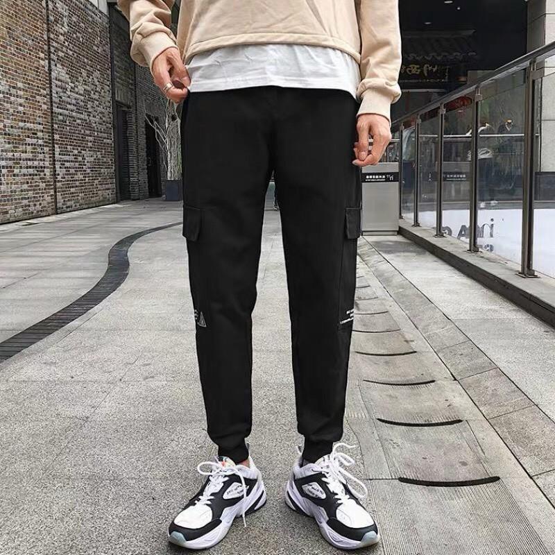 Quần jogger kaki túi hộp unisex In, ulzzang WIND