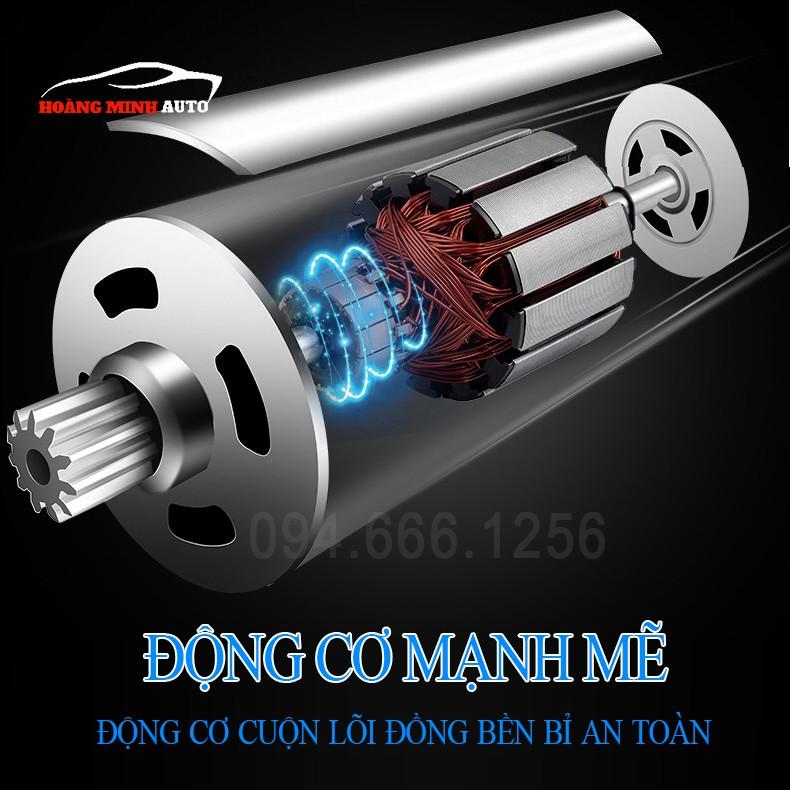 Bơm lốp ô tô xe máy xe đạp bơm hơi ô tô điện tử tự ngắt kèm đèn pin siêu sáng AIKESI Chính Hãng