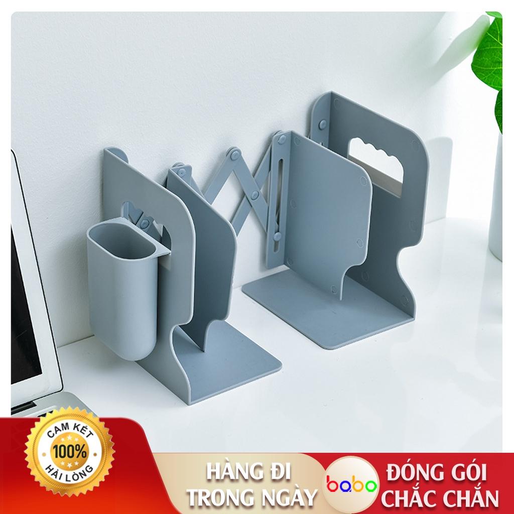 Giá sách để bàn văn phòng có thể thu vào kèm hộp đựng bút sáng tạo kệ sách