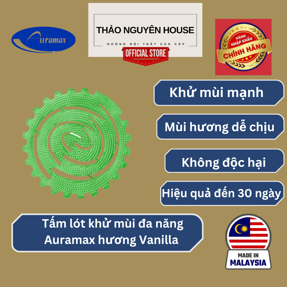 Tấm thơm khử mùi đa năng Auramax hương Vanila