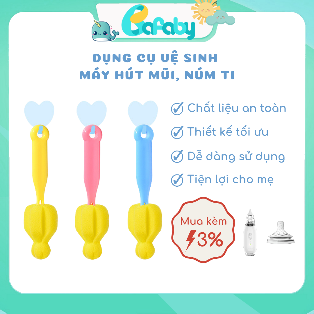 Dụng Cụ Vệ Sinh Máy Hút Mũi, Núm Ti Bằng Bọt Biển An Toàn Tiện Lợi - 344