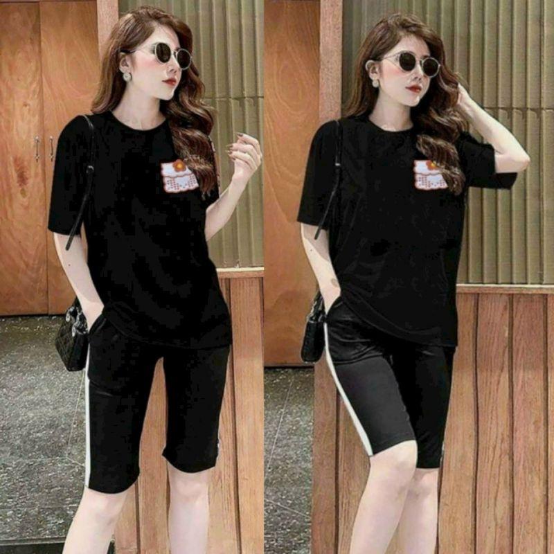Sét đồ bộ lửng nữ quần ngố áo form rộng thêu hoa siêu xinh, đô bộ đi chơi mặc ơ nhà mẫu mới đẹp có bigsize