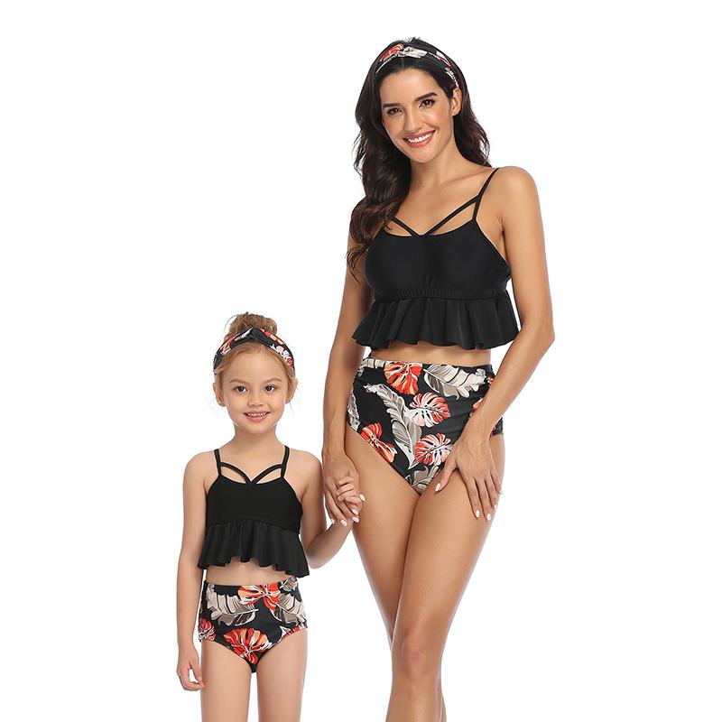 Phù Hợp Với Họ Đồ Bơi Bikini Cho Cha Mẹ Con Trai Con Gái Trẻ Em Biển Cho Trẻ Đồ Bơi Short Nữ Bộ Đồ Tắm Đầm Body