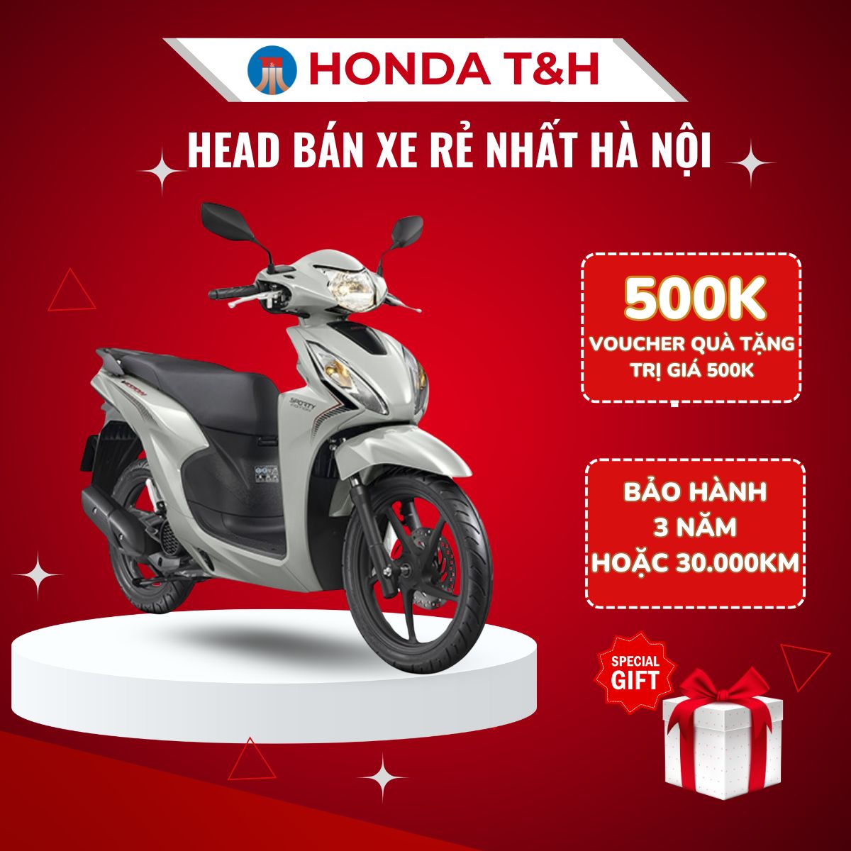 XE MÁY HONDA VISION  MÀU XÁM ĐEN ĐỜI 2024  (XÁM XI MĂNG)