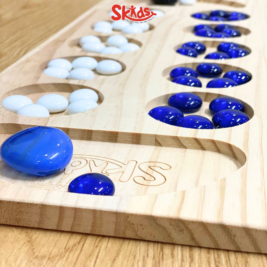 Bộ Ô Ăn Quan Gỗ Thông Trò Chơi Dân Gian Việt Nam, Ô Quan Gỗ Thông Tự Nhiên Cao Cấp - SKIDS