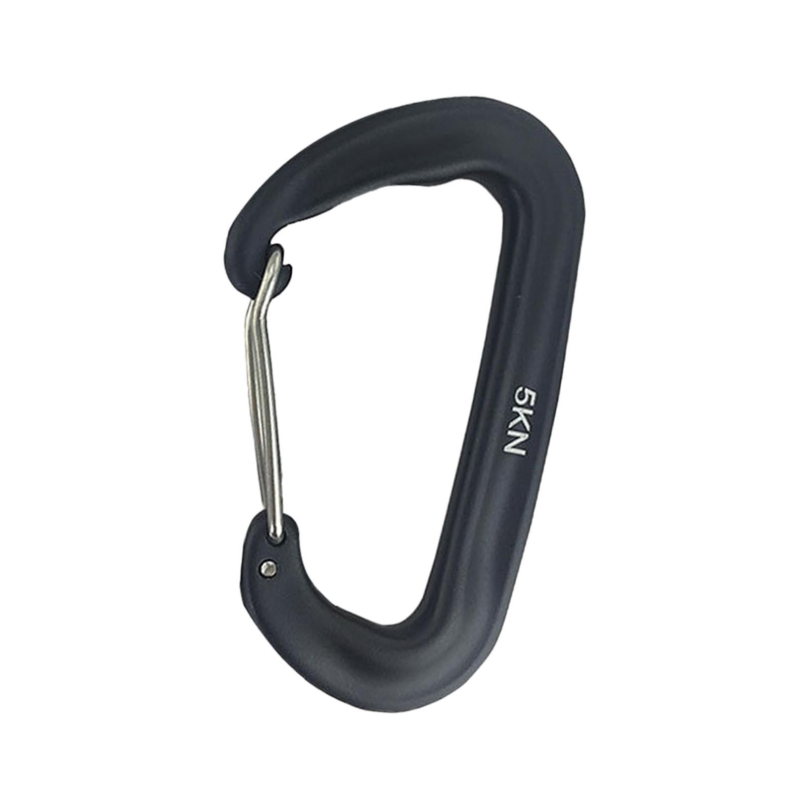 Metal Locking Carabiner Gadgets Keyring Heavy Duty 3 inch Small Carabiner Clip D Shaped Carabiner for Water Bottle Fishing Mountaineering