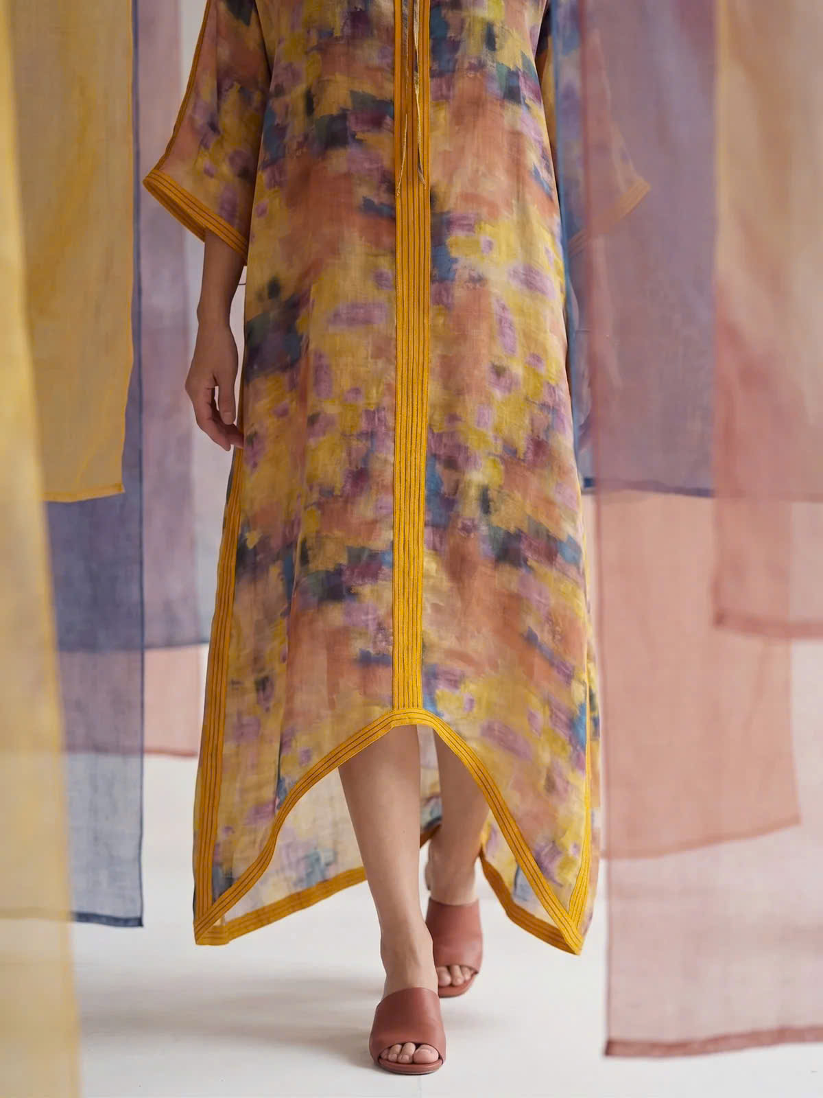 Đầm Kaftan Ramie Thuỷ Ảnh Dre240 Thời trang thiết kế Hity