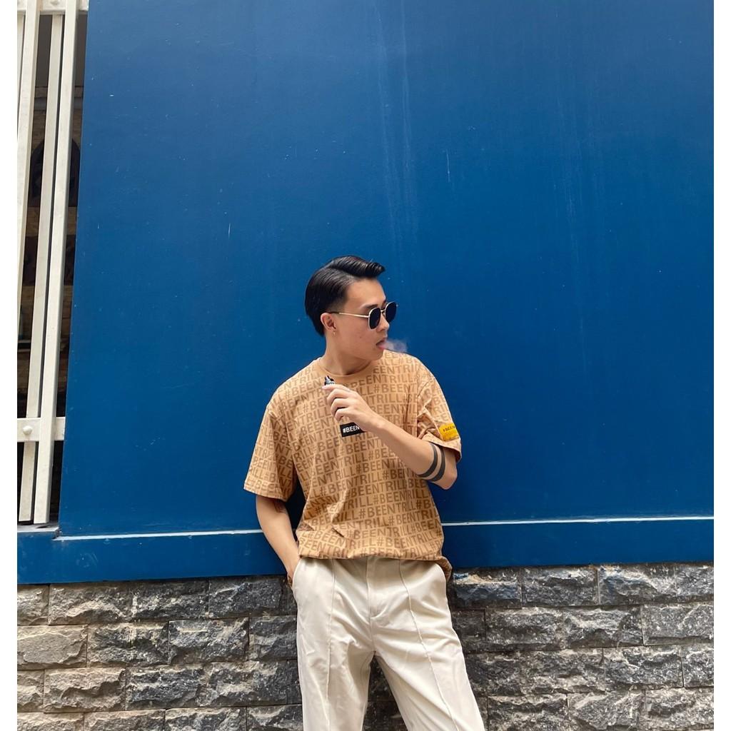 Áo thun tay lỡ phông Unisex nam nữ cotton beentrill monogram -B01