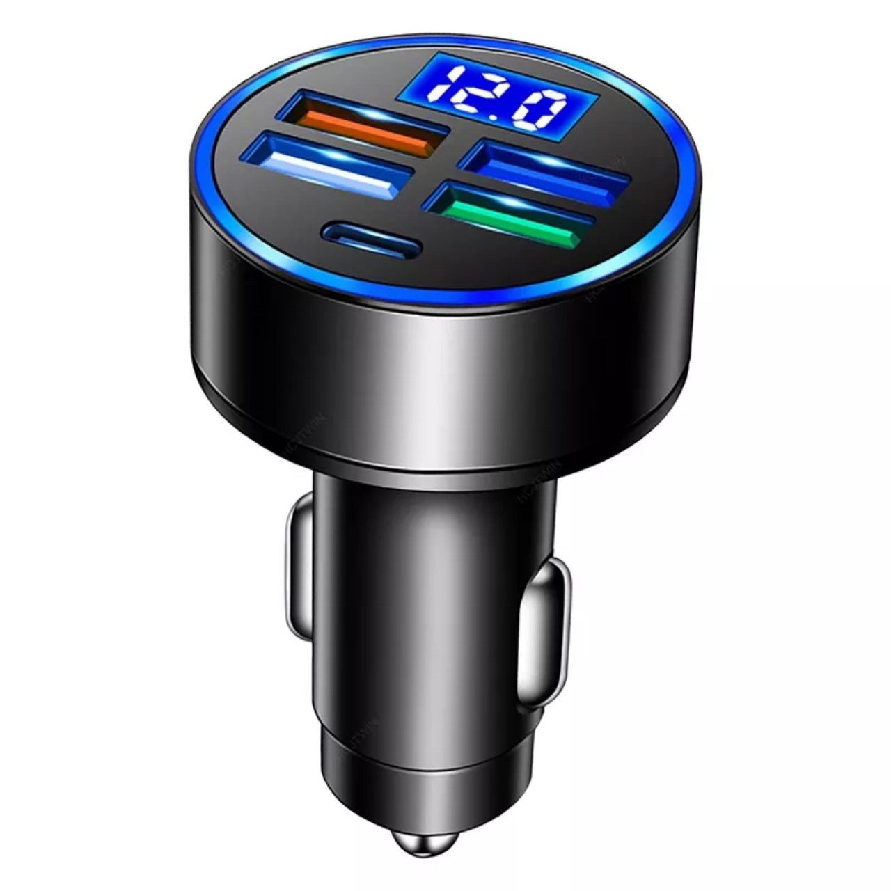 Tẩu Sạc nhanh điện thoại trên ô tô QC3.0+PD có báo vôn 12V-24v 150W Thông Minh Tự Điều Chỉnh Dòng Sạc