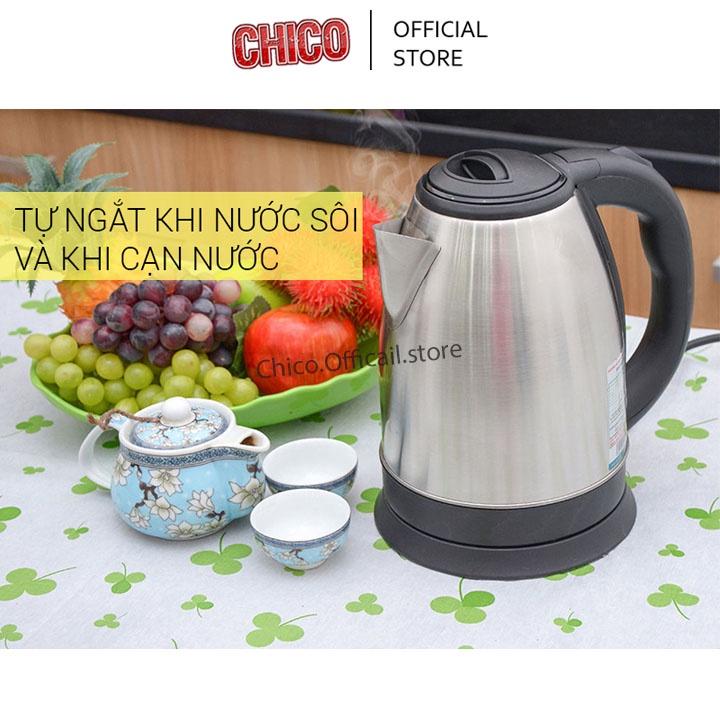 Ấm siêu tốc đun nước 1.8L, Ấm đun siêu tốc Electric Kettle inox hàng chất lượng cao