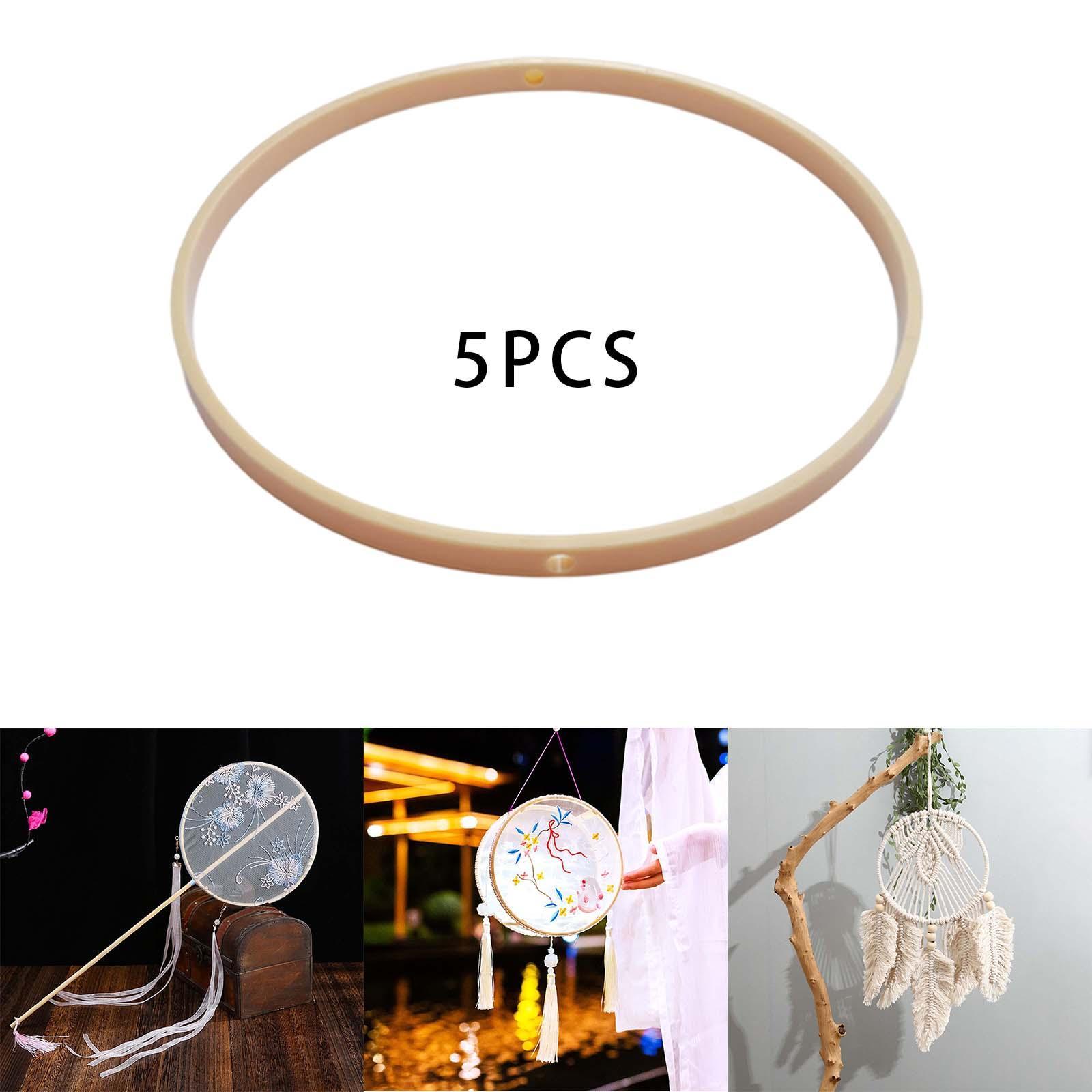 5Pcs DIY Hand Fan Frame Gift Dreamcatcher Hoop for Holiday Birthday Cosplay