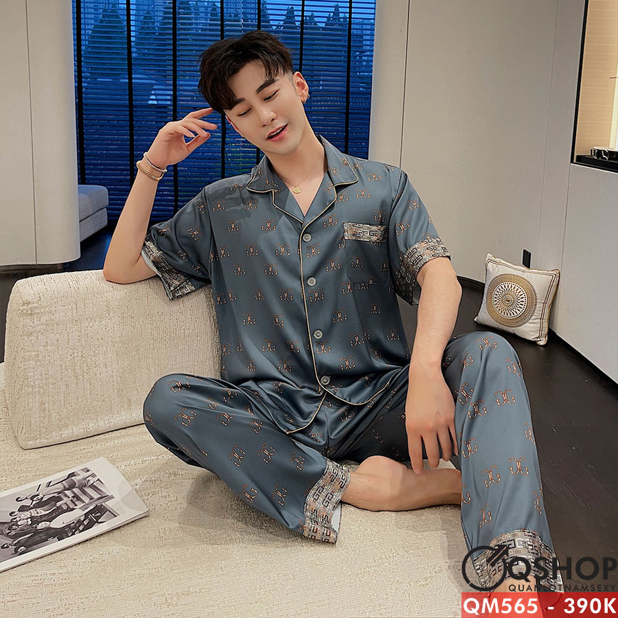 Bộ đồ pijama nam quần dài, tay ngắn QSHOP QM565