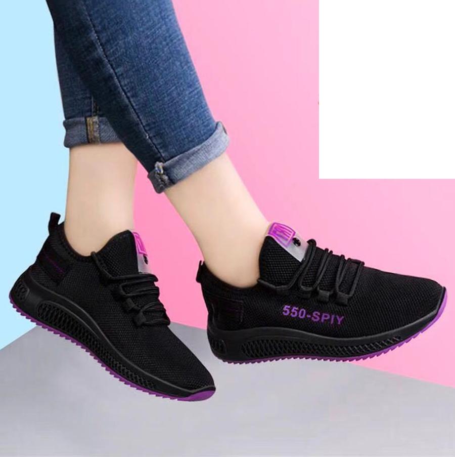 Giầy sneaker nữ phong cách thể thao buộc dây 202