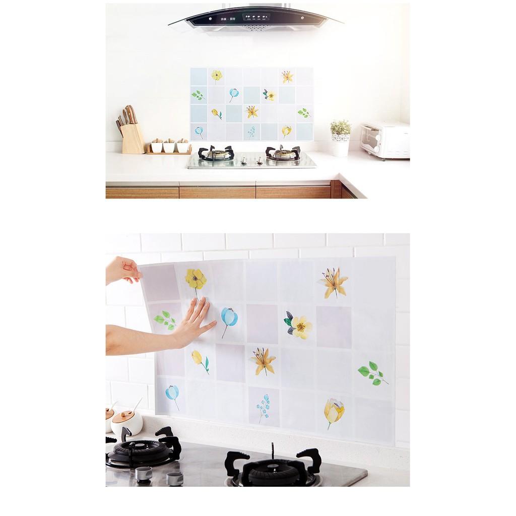 Miếng Giấy, Tấm Decal trang trí tráng nhôm dán tường nhà bếp cách nhiệt đa năng 75*45cm _HL011