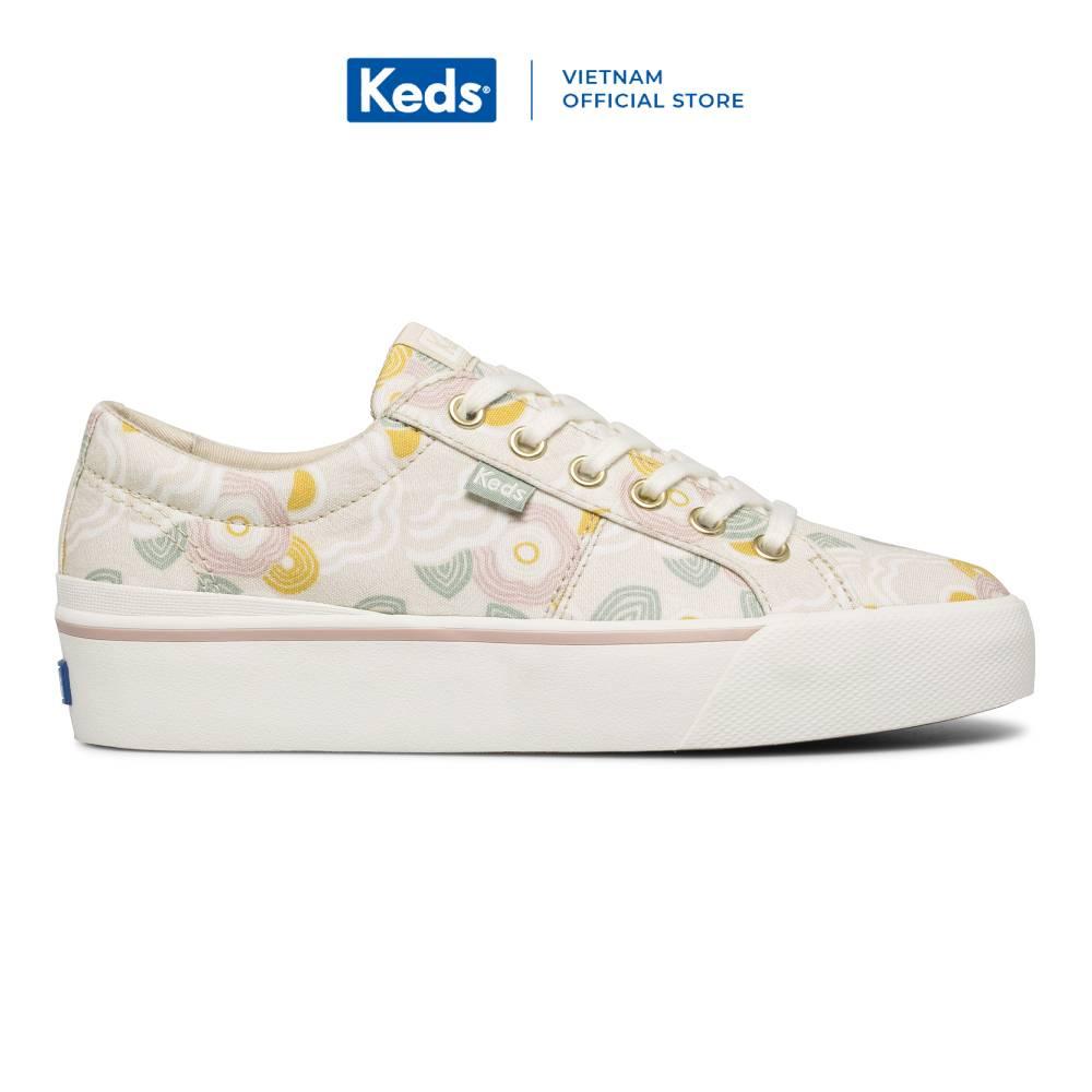 Giày Thể Thao Keds Nữ- Jump Kick Dou Organic Cotton Ripple Floral - KD065455WF