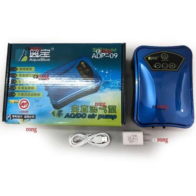 Máy sủi oxy Pin Aqua Blue ADP-09 cho hồ cá cảnh