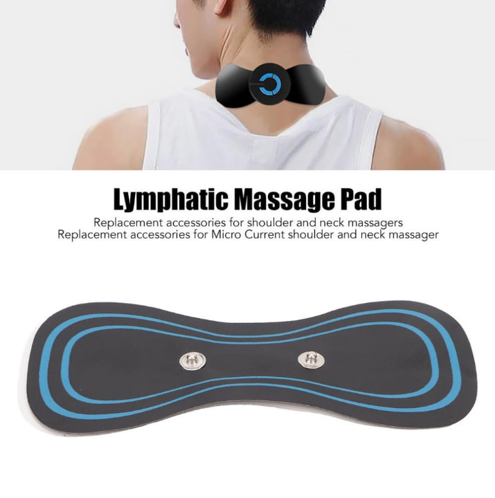 Miếng dán massage xoa bóp cổ vai gáy mini 6 chế độ tiện lợi, Máy mát xa châm cứu đấm bóp massage trị liệu xung điện