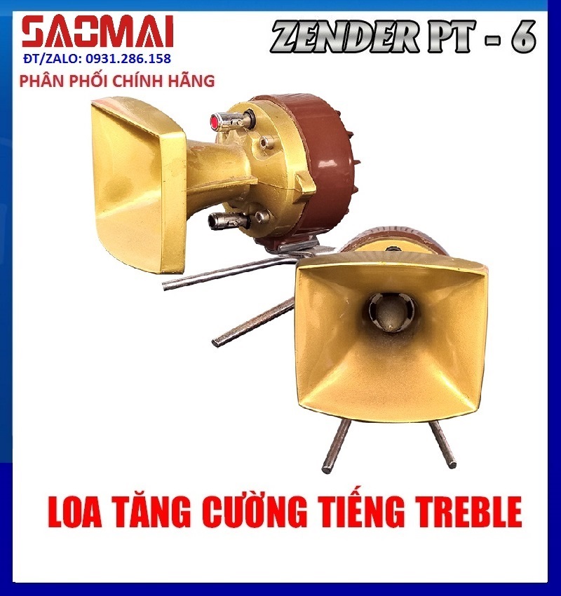 Bộ 2 loa treble PT6 họng đúc gang - Hàng chính hãng