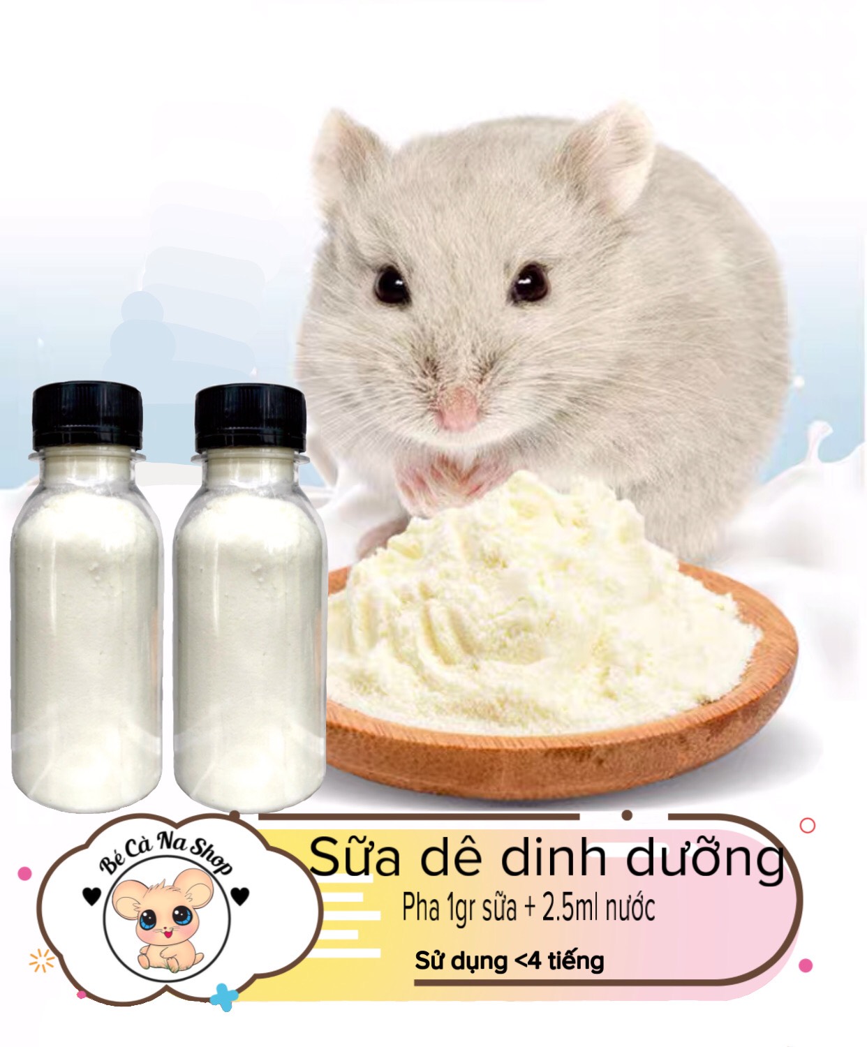 Sữa dê dinh dưỡng nguyên chất cho hamster