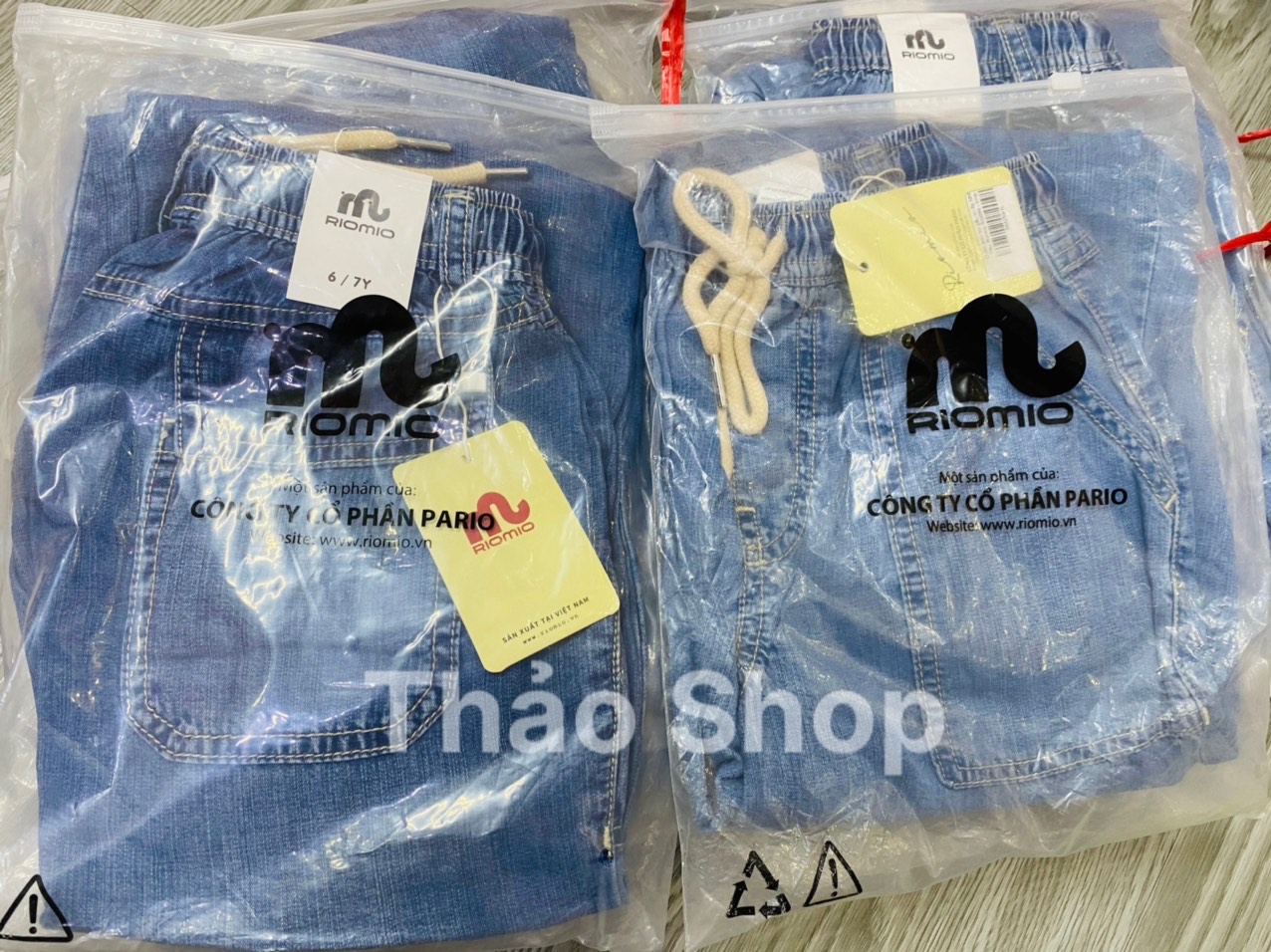 QUẦN JEANS BO GẤU CHO BÉ