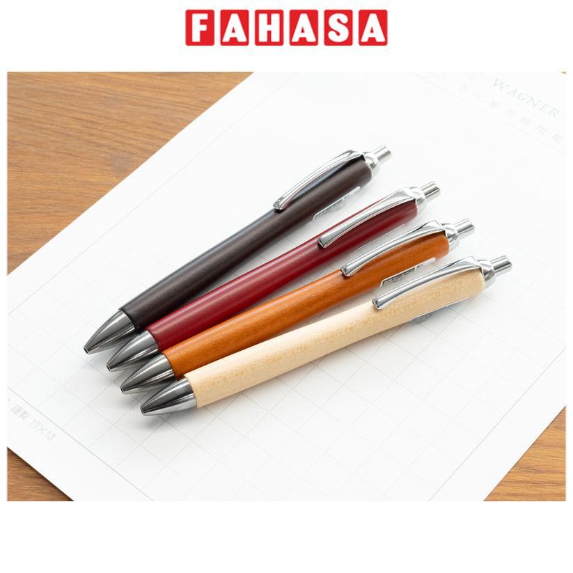 Bút Bi Ký Legno 0.7 mm - Pilot BLE-1SK-R - Mực Đen - Thân Gỗ Đỏ Kèm Hộp Ngũ Hành Và Túi