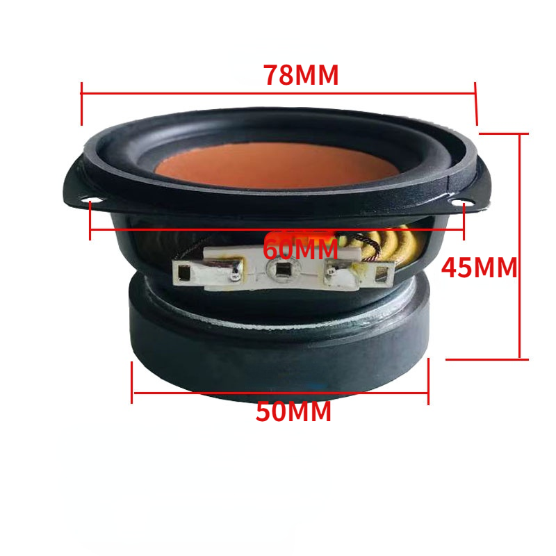 Sotamia 2pcs loa âm thanh di động 3 inch 4 ohm 8 ohm 20w full range loa âm thanh cao su loa DIY DIY Home Audio Color: 8 ohm 20W loa